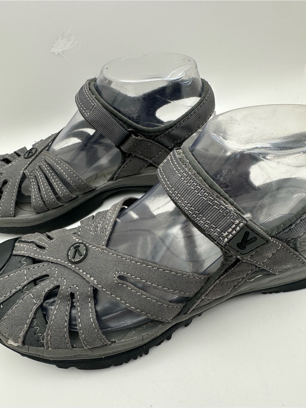 KEEN Rose Sandal Women Sz 8.5 Gray Water Hiking Closed Toe Ankle Strap 1014463 - Picture 6 of 14